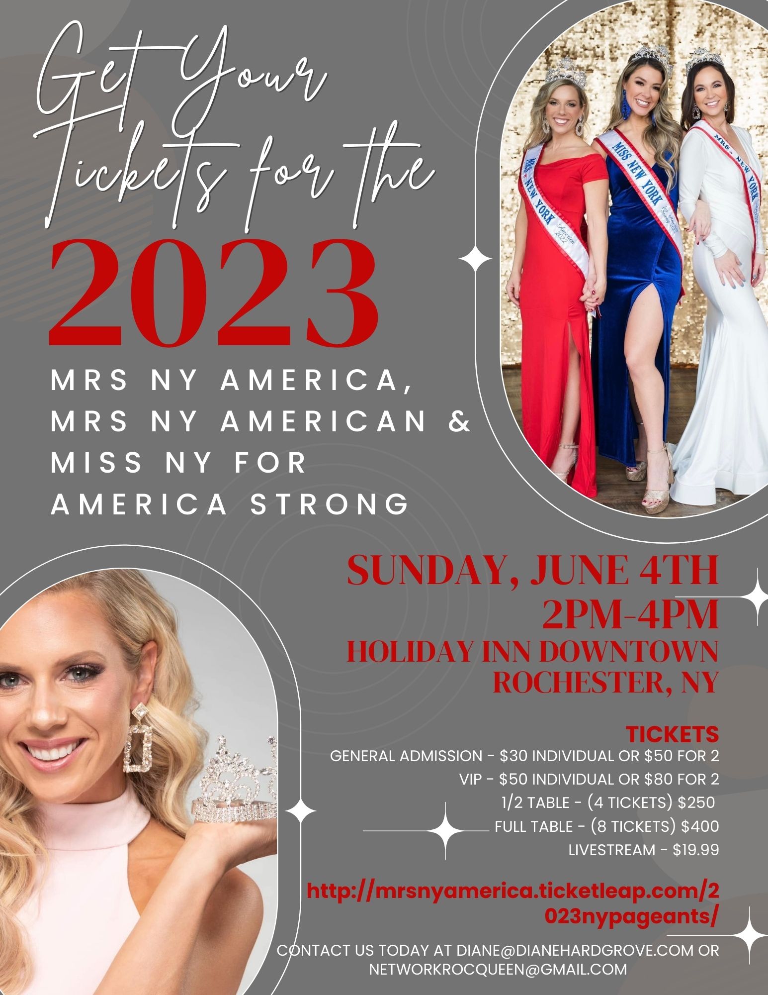 2023 Mrs NY America, American & Miss NY For America Strong Pageants